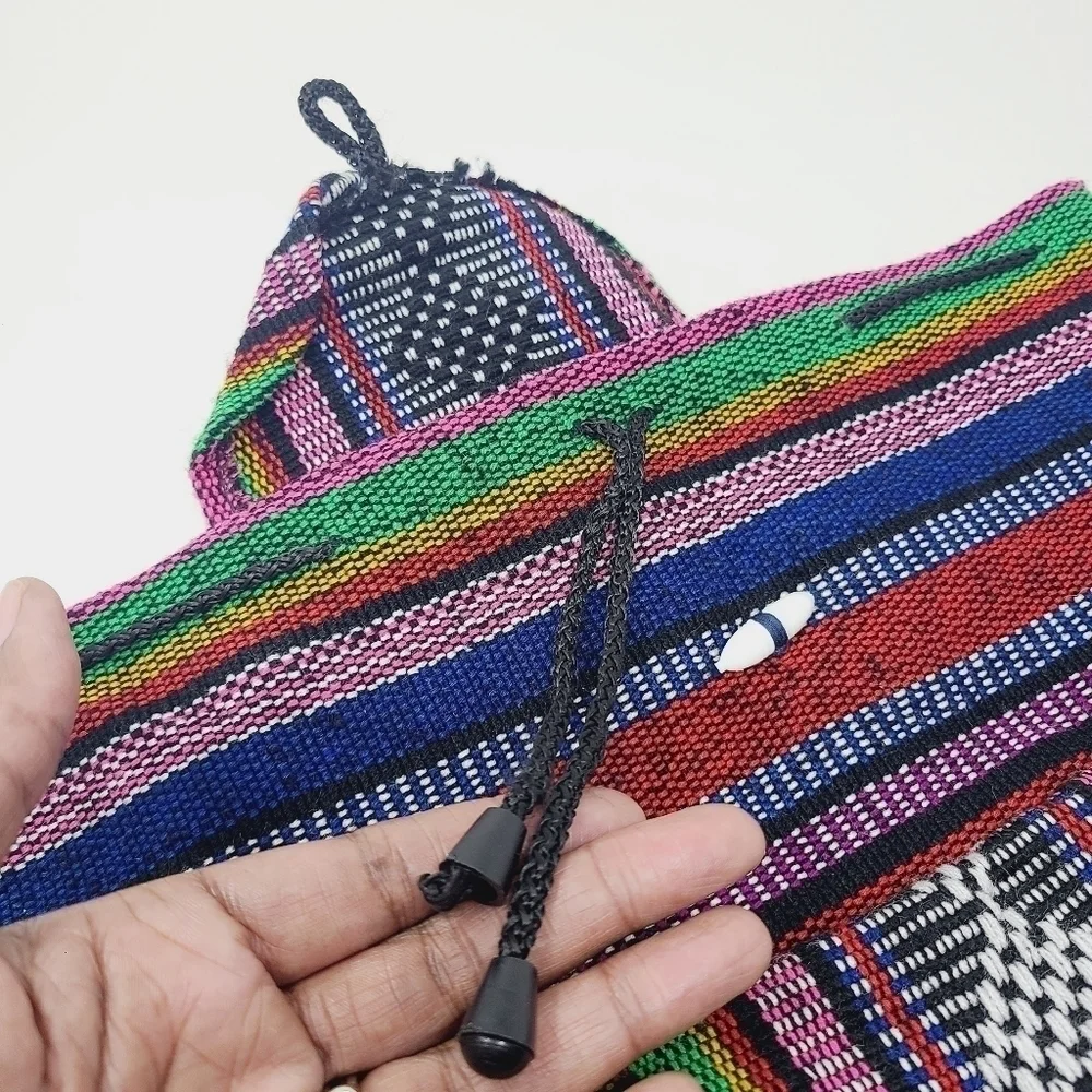 Unbranded | Multicolored Bohemian Baja Fabric Backpack or Bookbag (One Size)